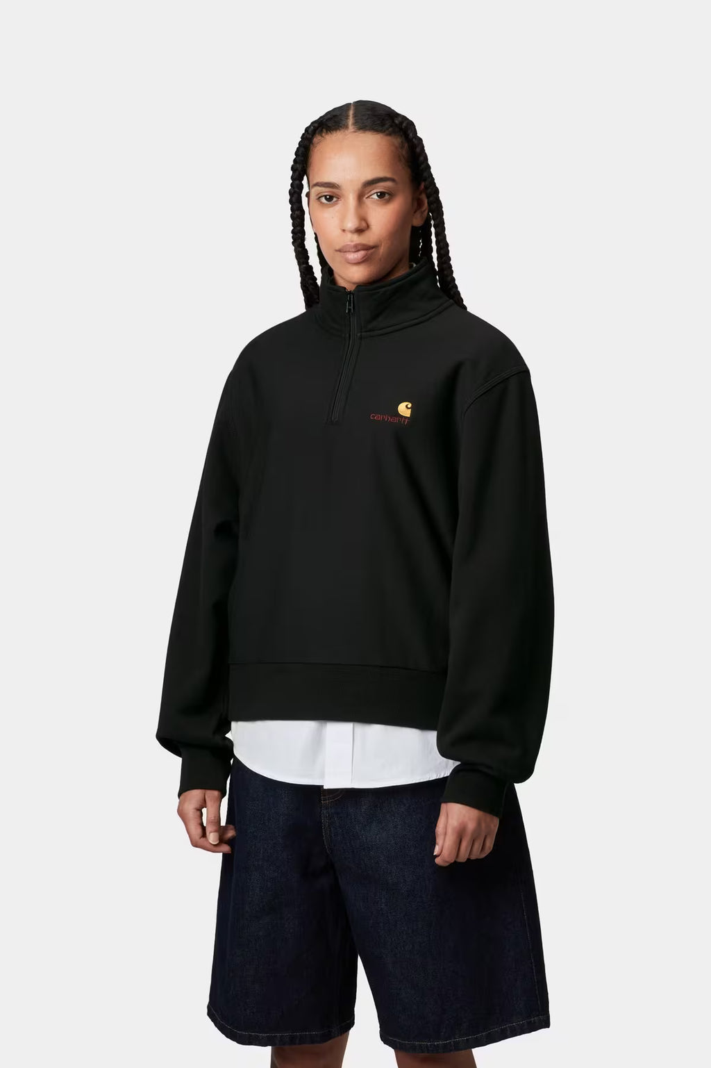 W' American Script High Neck Sweatshirt