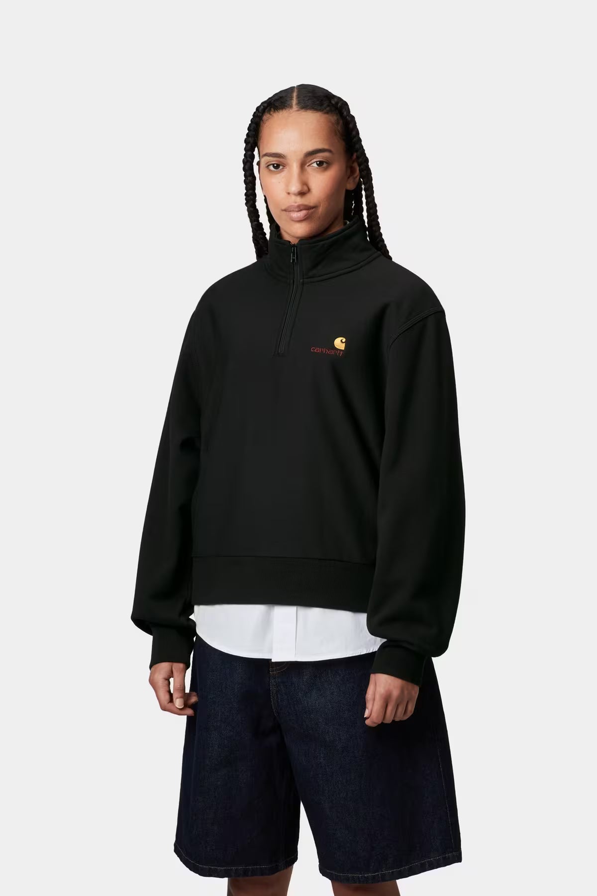 W' American Script High Neck Sweatshirt