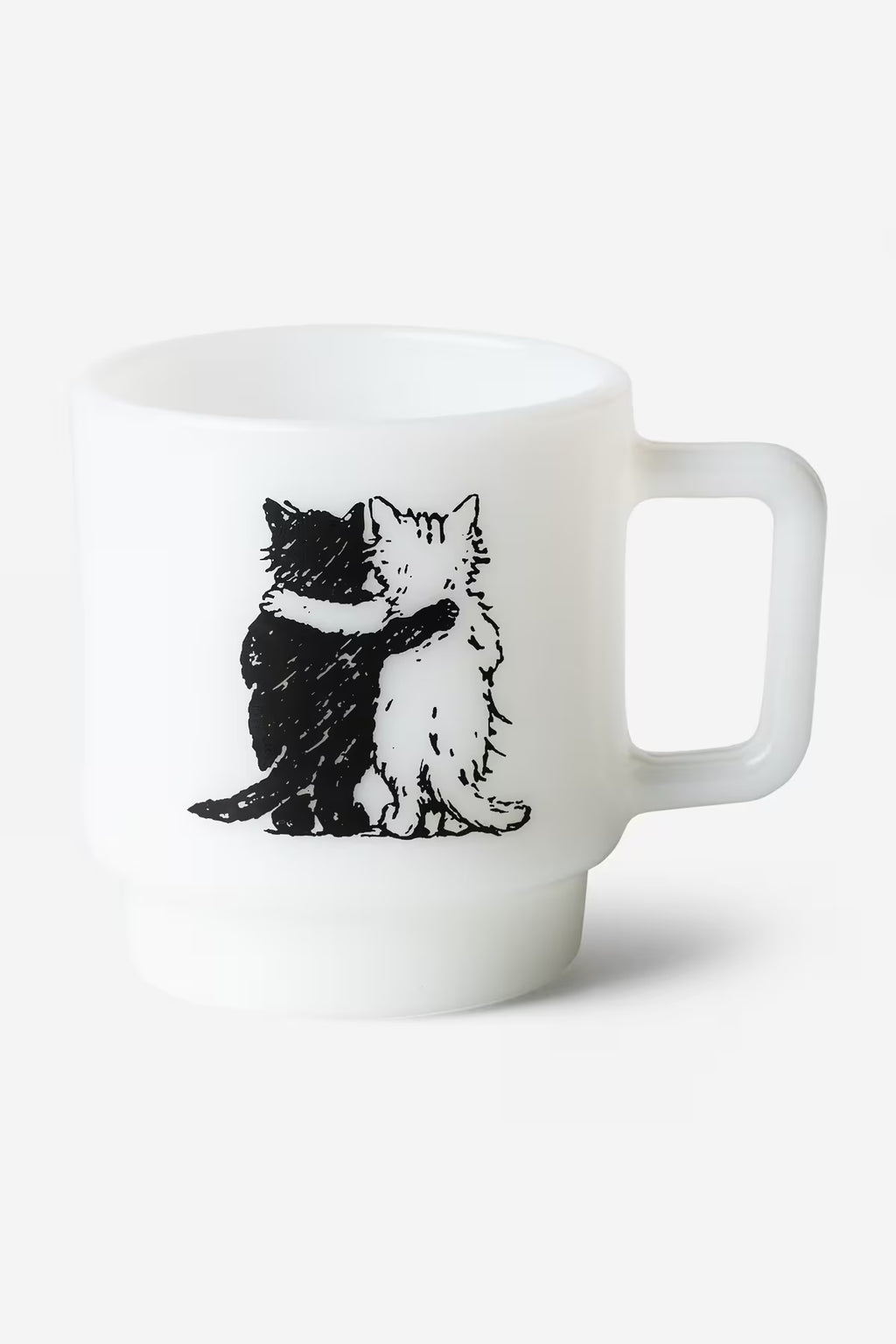 Hugging Cats Glass Mug